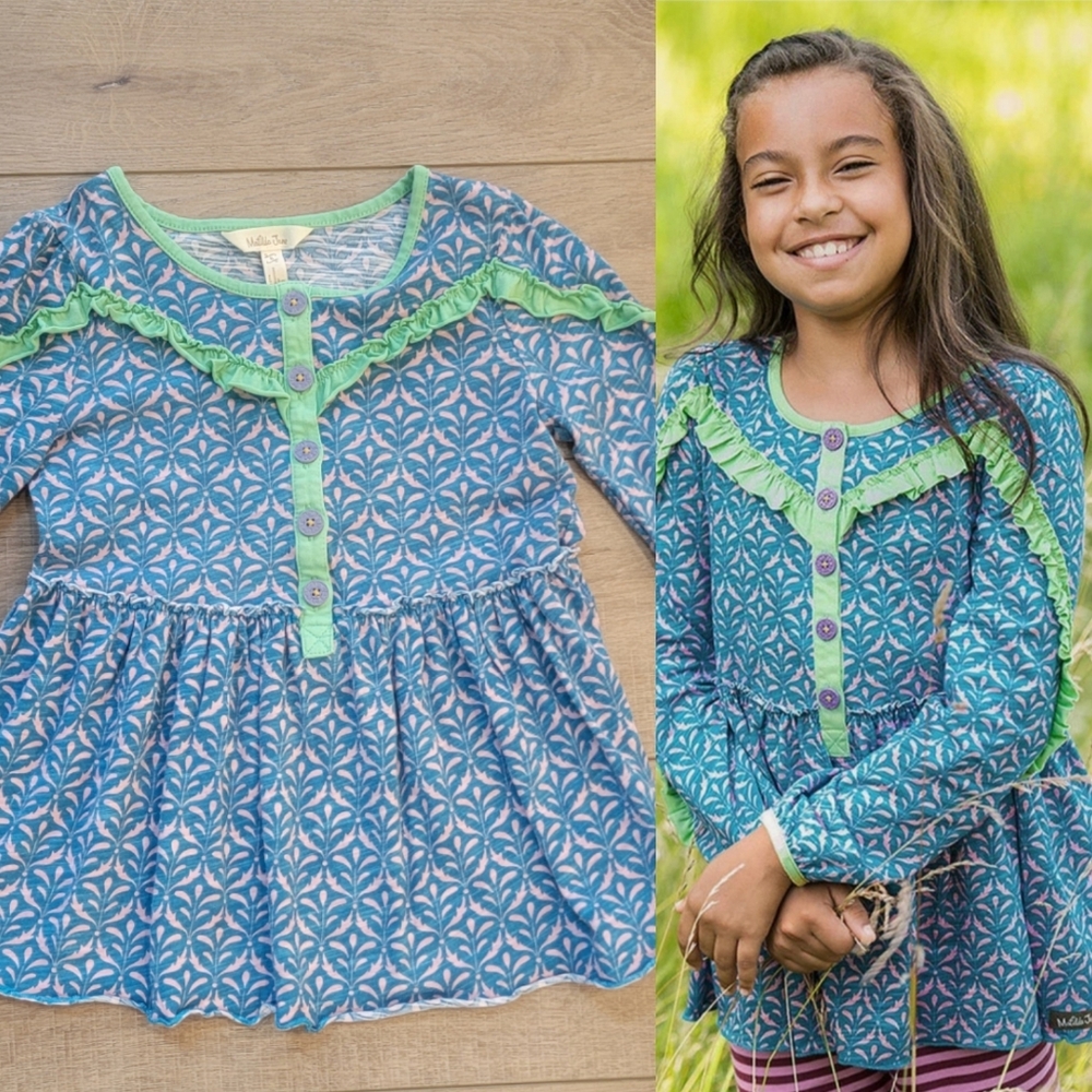 ​Matilda Jane Size 8 Head in the Clouds Choose Your Own Path Ruffle Top BohoGirl